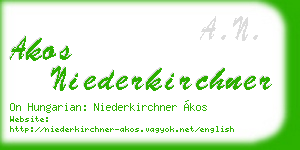akos niederkirchner business card